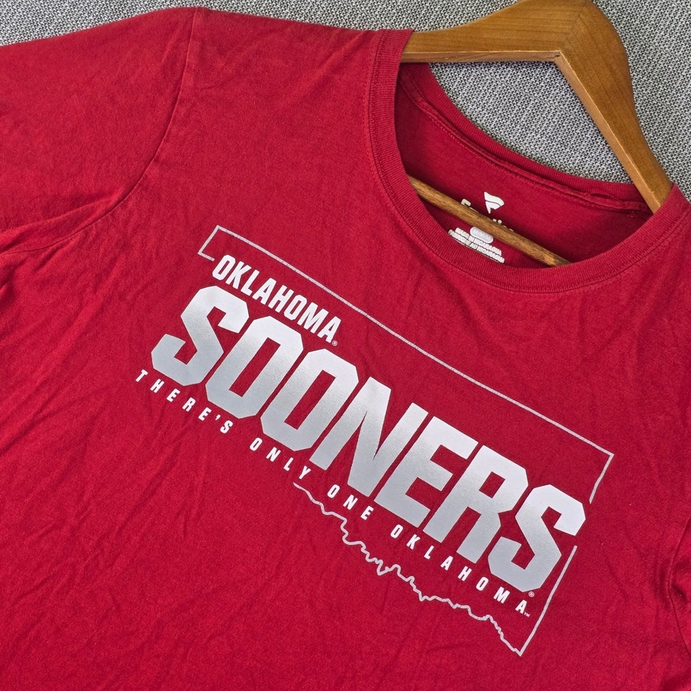 Oklahoma Sooners Fanatics Shirt Mens Medium Red Short Sleeve NCAA College Tee